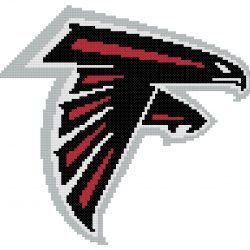 Atlanta Falcons Logo Counted Cross Stitch Pattern