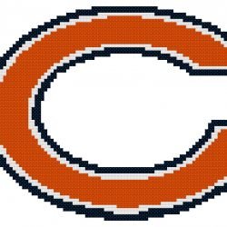 Chicago Bears Logo Counted Cross Stitch Pattern