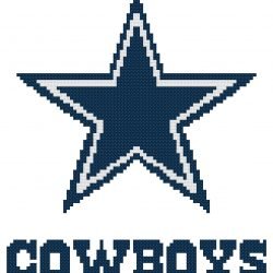 Dallas Cowboys Logo Counted Cross Stitch Pattern