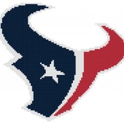 Houston Texans Logo Counted Cross Stitch Pattern