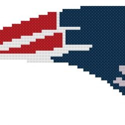 New England Patriots Logo Counted Cross Stitch Pattern