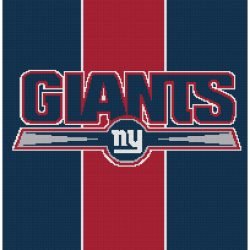 New York Giants Banner Counted Cross Stitch Pattern
