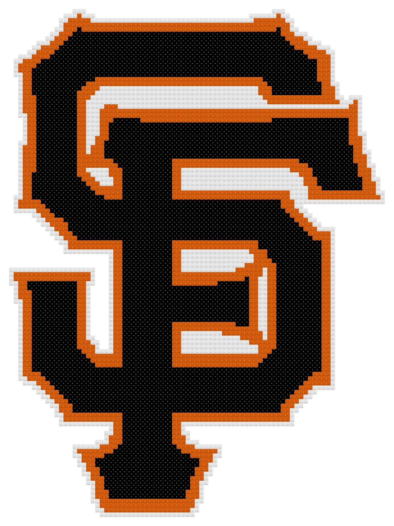 San Francisco Giants Logo Counted Cross Stitch Pattern