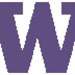Washington Huskies Logo Counted Cross Stitch Pattern