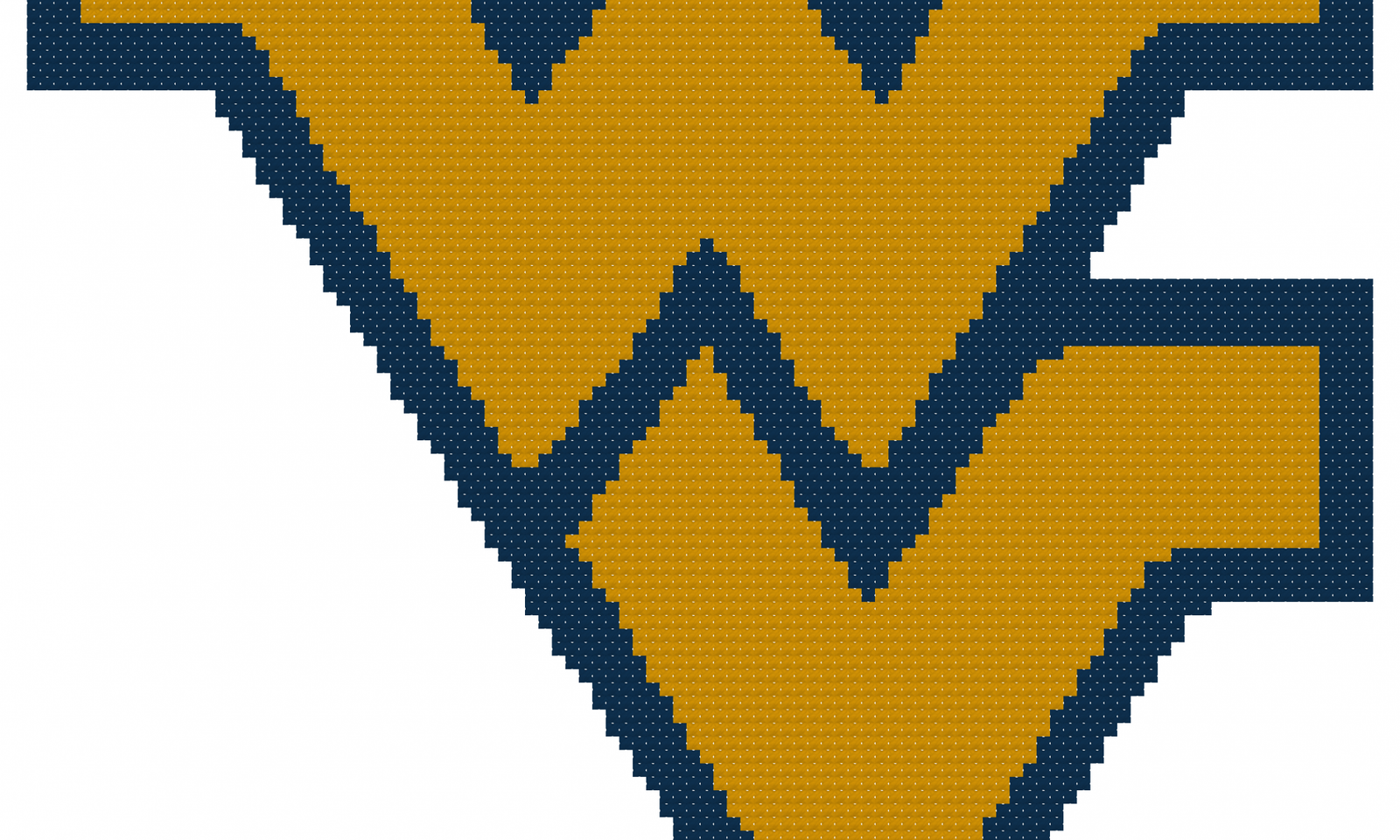 Vintage WV West Virginia Mountaineers Embroidered Iron-On Patch - 3" X 2.25"