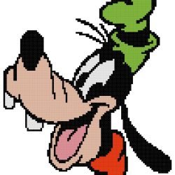 Goofy Face Counted Cross Stitch Pattern
