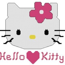 Hello Kitty Counted Cross Stitch Pattern