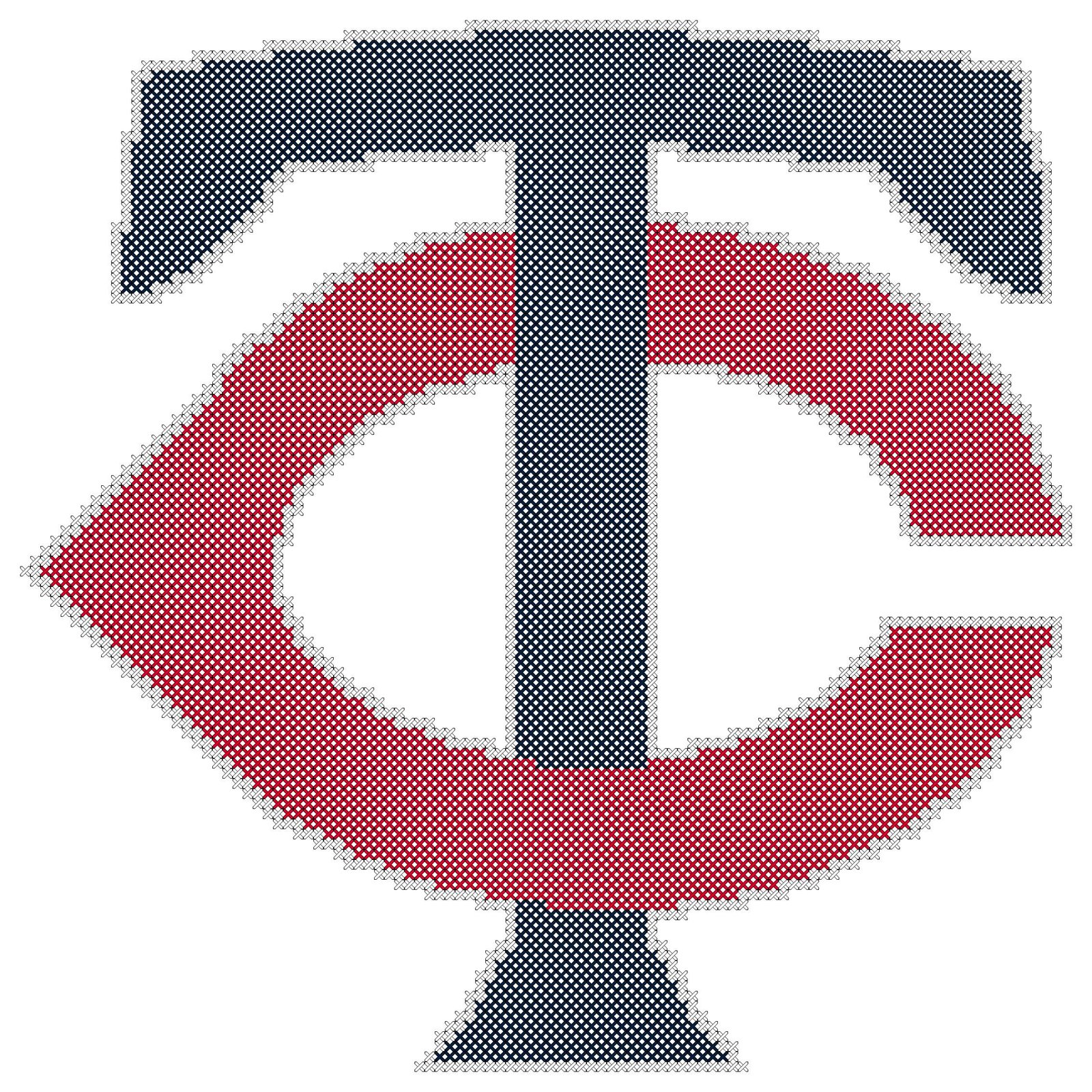 Minnesota Twins Logo Counted Cross Stitch Pattern - Image 3
