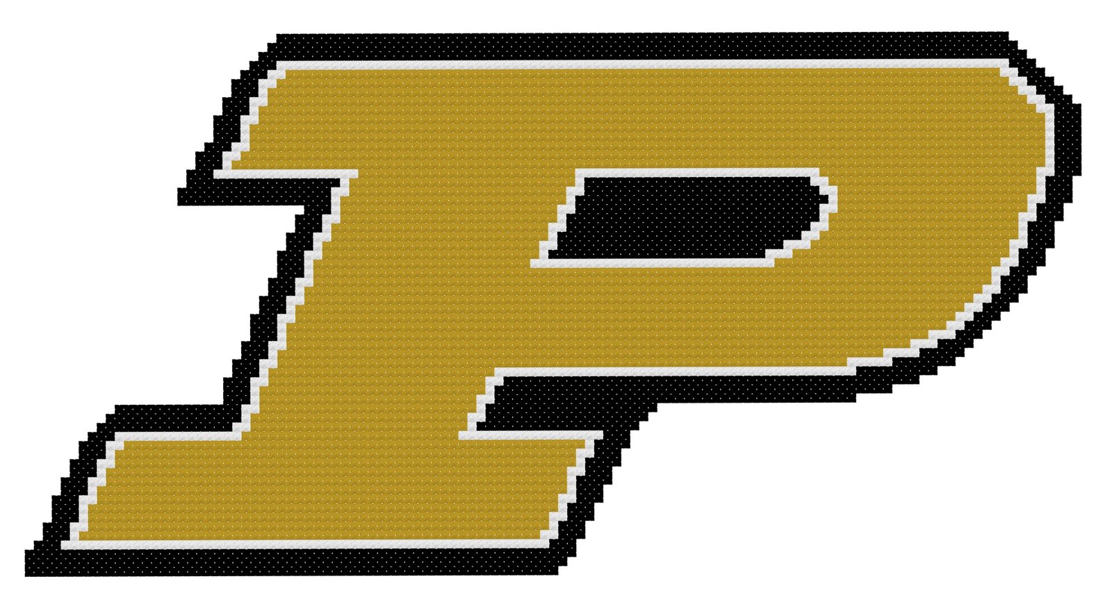Purdue Boilermakers Logo Counted Cross Stitch Pattern
