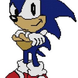 Sonic The Hedgehog Counted Cross Stitch Pattern
