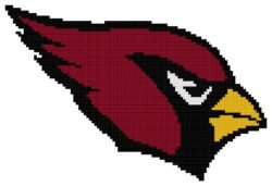 Arizona Cardinals Logo Counted Cross Stitch Pattern