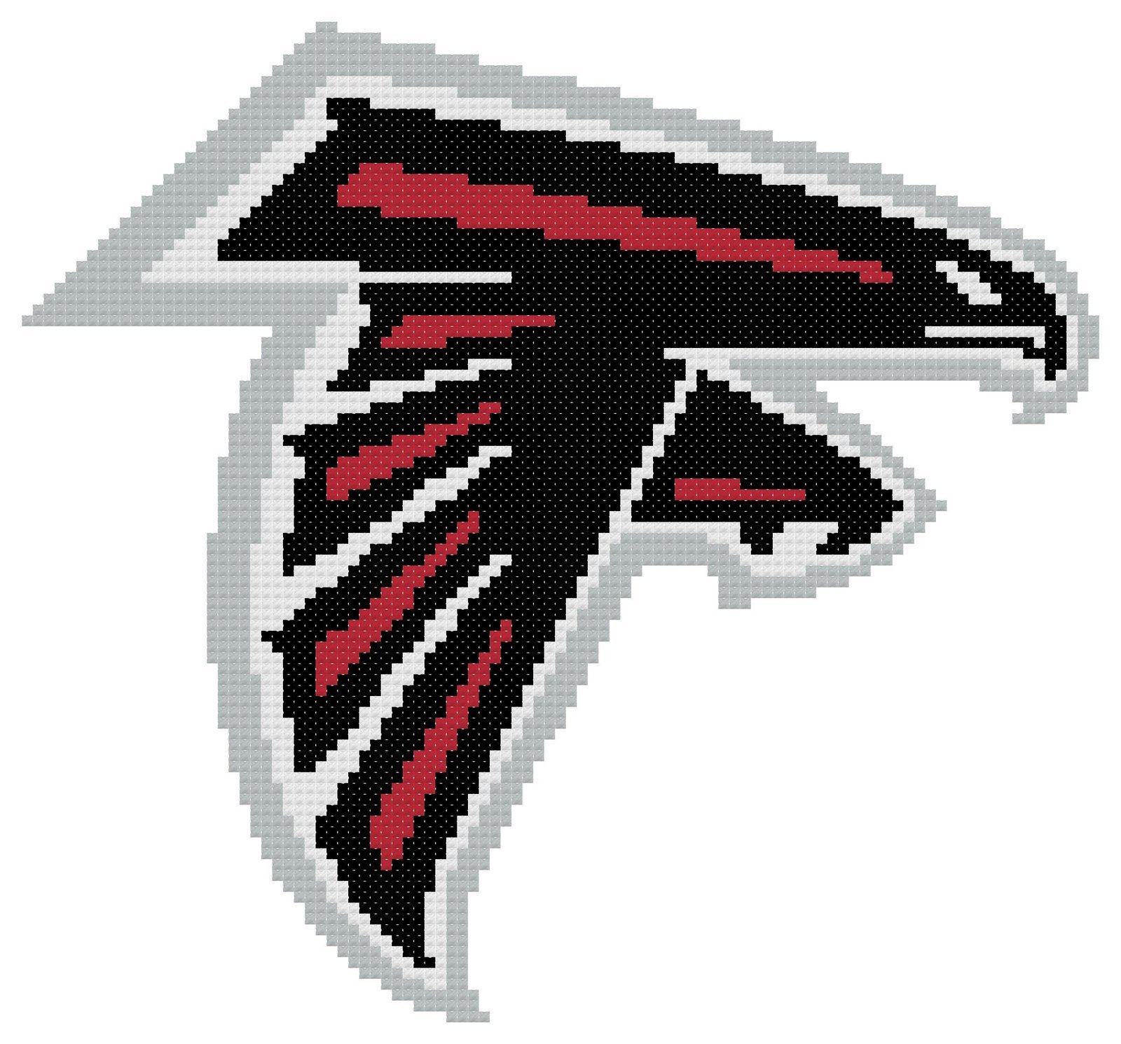 Atlanta Falcons Logo Counted Cross Stitch Pattern