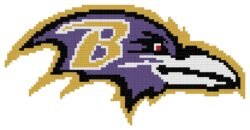 Baltimore Ravens Logo Counted Cross Stitch Pattern