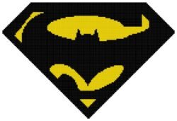 Batman vs. Superman #2 Counted Cross Stitch Pattern
