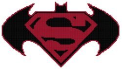 Batman vs. Superman #1 Counted Cross Stitch Pattern