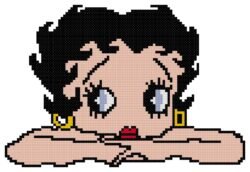 Betty Boop Counted Cross Stitch Pattern