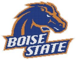 Boise State Broncos Logo Counted Cross Stitch Pattern