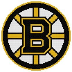Boston Bruins Logo Counted Cross Stitch Pattern