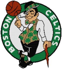 Boston Celtics Logo Counted Cross Stitch Pattern