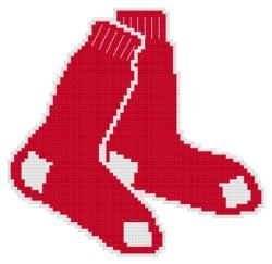 Boston Red Sox "Sox" Logo Counted Cross Stitch Pattern
