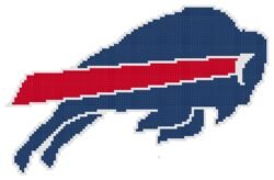 Buffalo Bills Logo Counted Cross Stitch Pattern