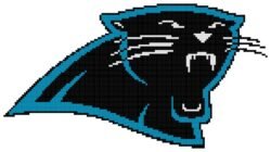 Carolina Panthers Logo Counted Cross Stitch Pattern