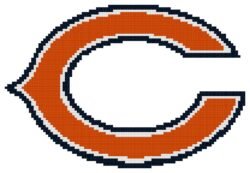 Chicago Bears Logo Counted Cross Stitch Pattern