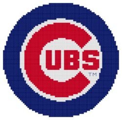 Chicago Cubs Logo Counted Cross Stitch Pattern