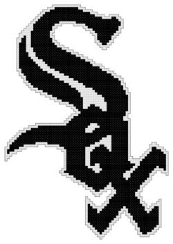 Chicago White Sox Logo Counted Cross Stitch Pattern