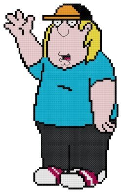 Chris Griffin from Family Guy Counted Cross Stitch Pattern