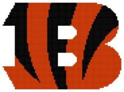 Cincinnati Bengals Logo Counted Cross Stitch Pattern