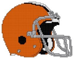 Cleveland Browns Helmet Counted Cross Stitch Pattern