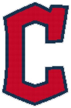 Cleveland Guardians Logo Counted Cross Stitch Pattern