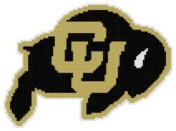 Colorado Buffaloes Logo Counted Cross Stitch Pattern