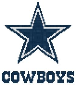 Dallas Cowboys Logo Counted Cross Stitch Pattern
