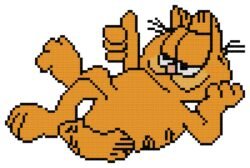 Garfield the Cat Counted Cross Stitch Pattern