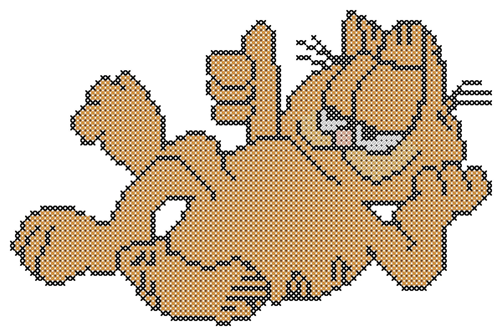 Garfield the Cat Counted Cross Stitch Pattern - Image 3