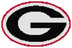 Georgia Bulldogs Logo Counted Cross Stitch Pattern