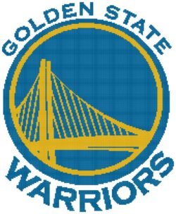 Golden State Warriors Logo Counted Cross Stitch Pattern