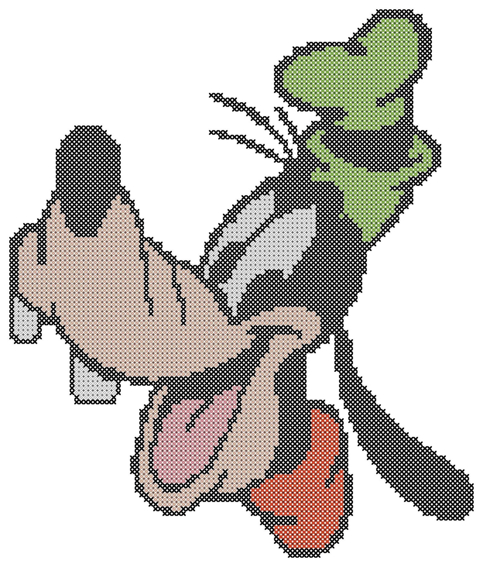 Goofy Face Counted Cross Stitch Pattern - Image 3