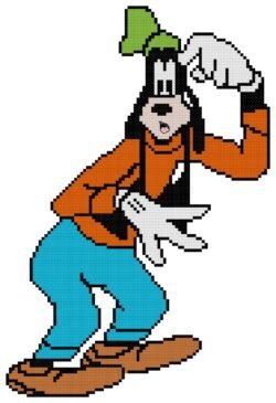 Goofy Counted Cross Stitch Pattern