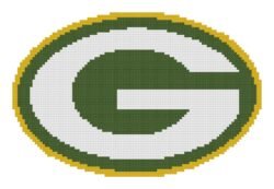 Green Bay Packers Logo Counted Cross Stitch Pattern