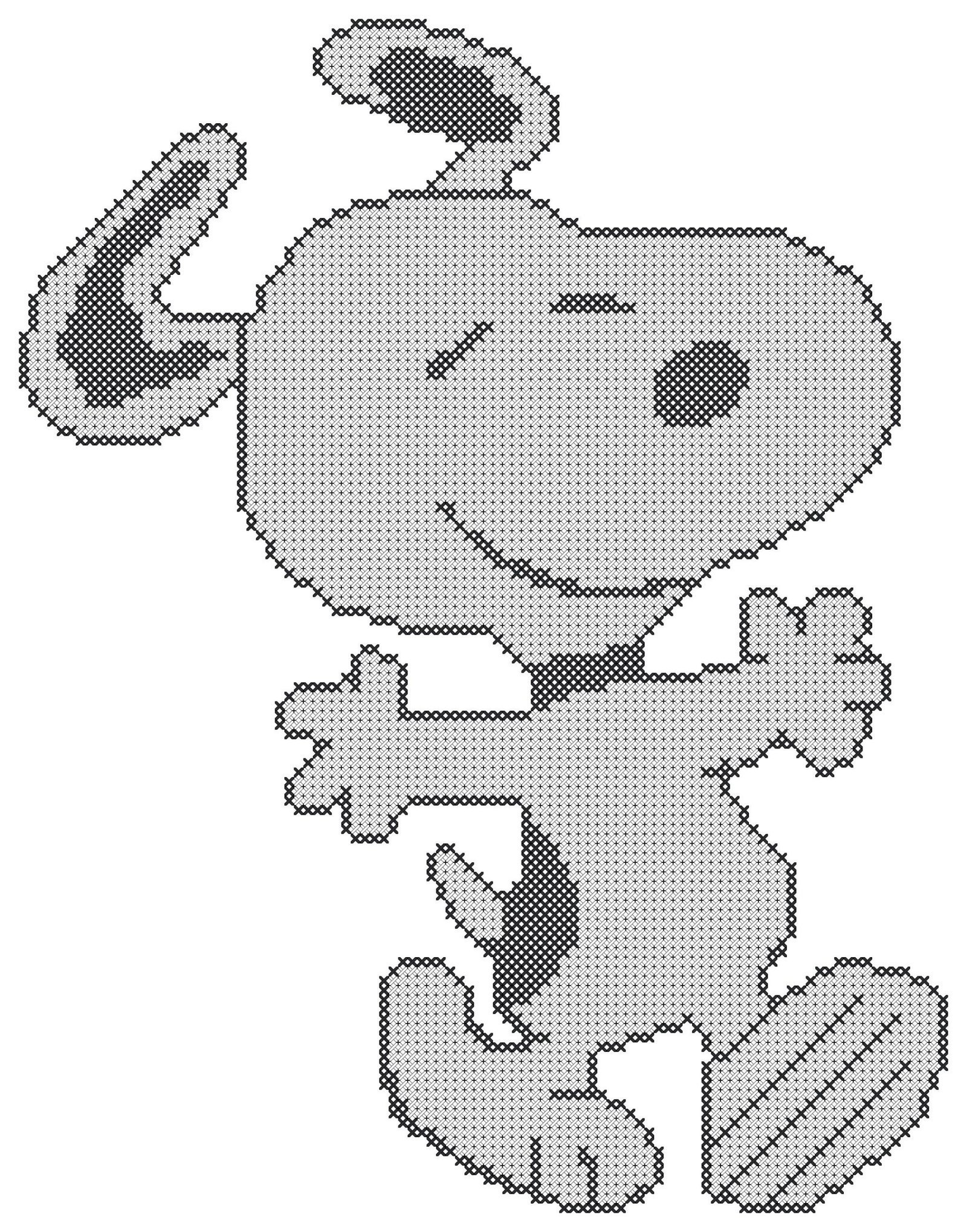 Happy Snoopy Counted Cross Stitch Pattern - Image 3