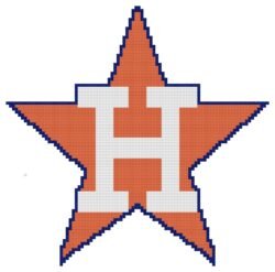Houston Astros Logo Counted Cross Stitch Pattern