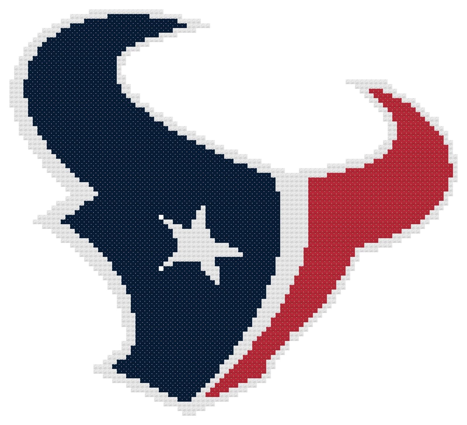 Houston Texans Logo Counted Cross Stitch Pattern