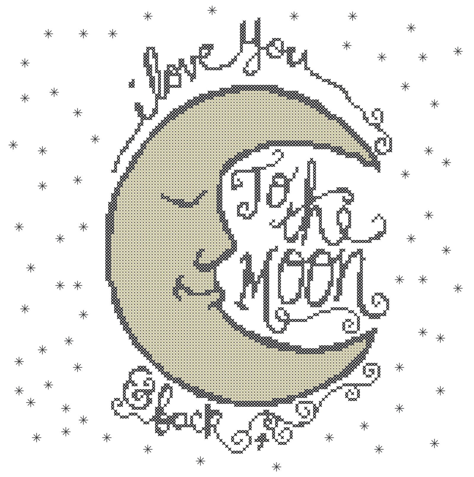I Love You To The Moon And Back Counted Cross Stitch Pattern - Image 3