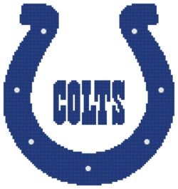 Indianapolis Colts Logo Counted Cross Stitch Pattern