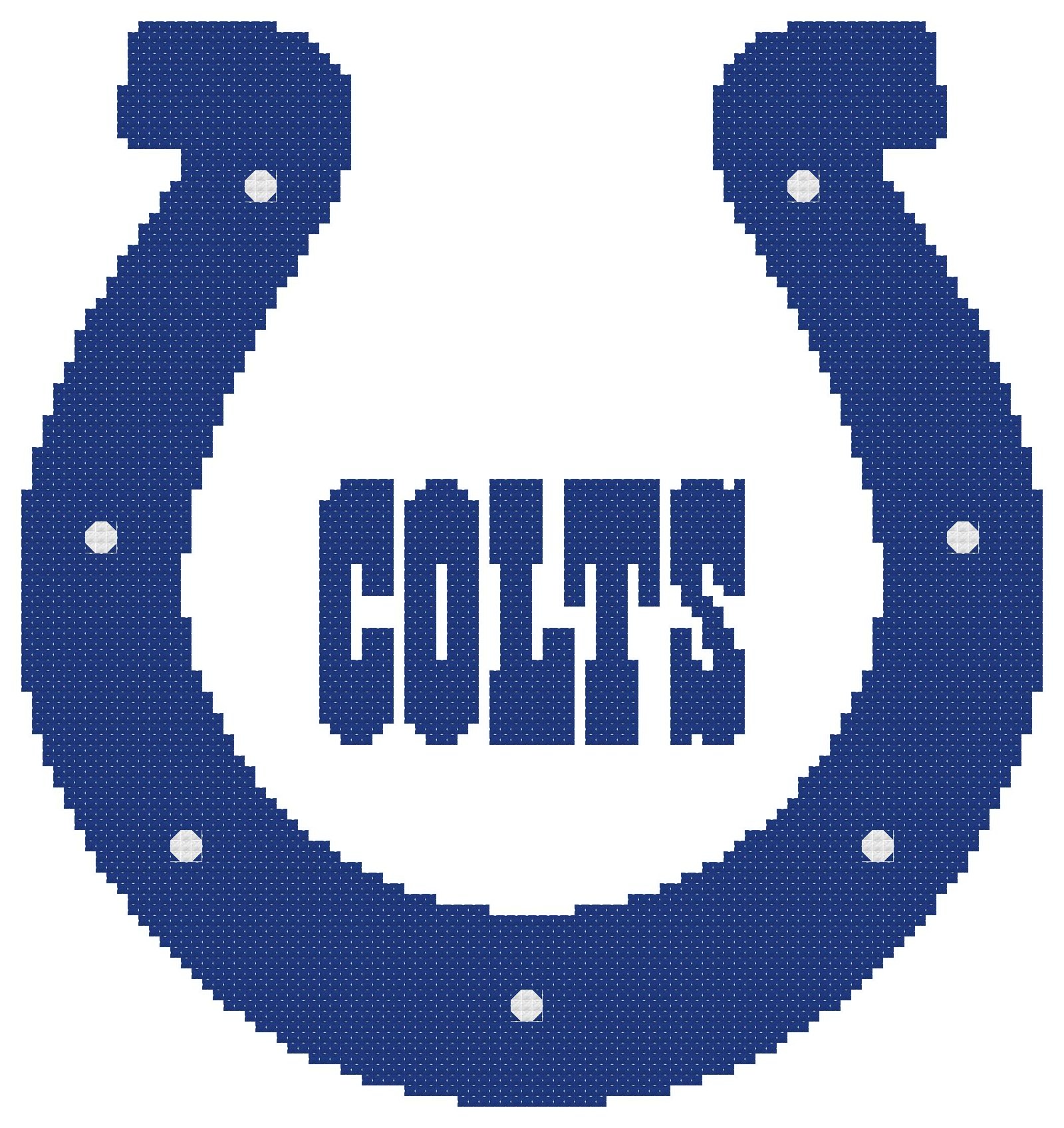 Indianapolis Colts Logo Counted Cross Stitch Pattern