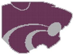 Kansas State Wildcats Logo Counted Cross Stitch Pattern