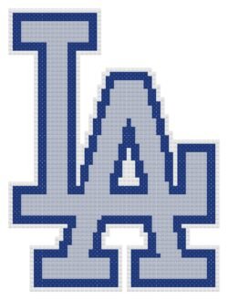 Los Angeles Dodgers Logo Counted Cross Stitch Pattern